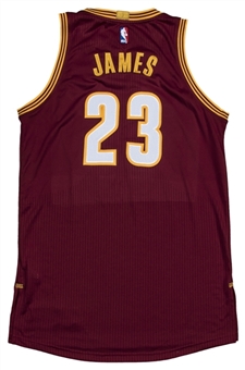 2017 LeBron James Game Used Cleveland Cavaliers Jersey Photo Matched To 1/11/2017 (Resolution Photomatching)